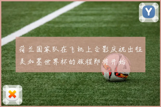 荷兰国家队在飞机上合影庆祝出征美加墨世界杯的旅程即将开始